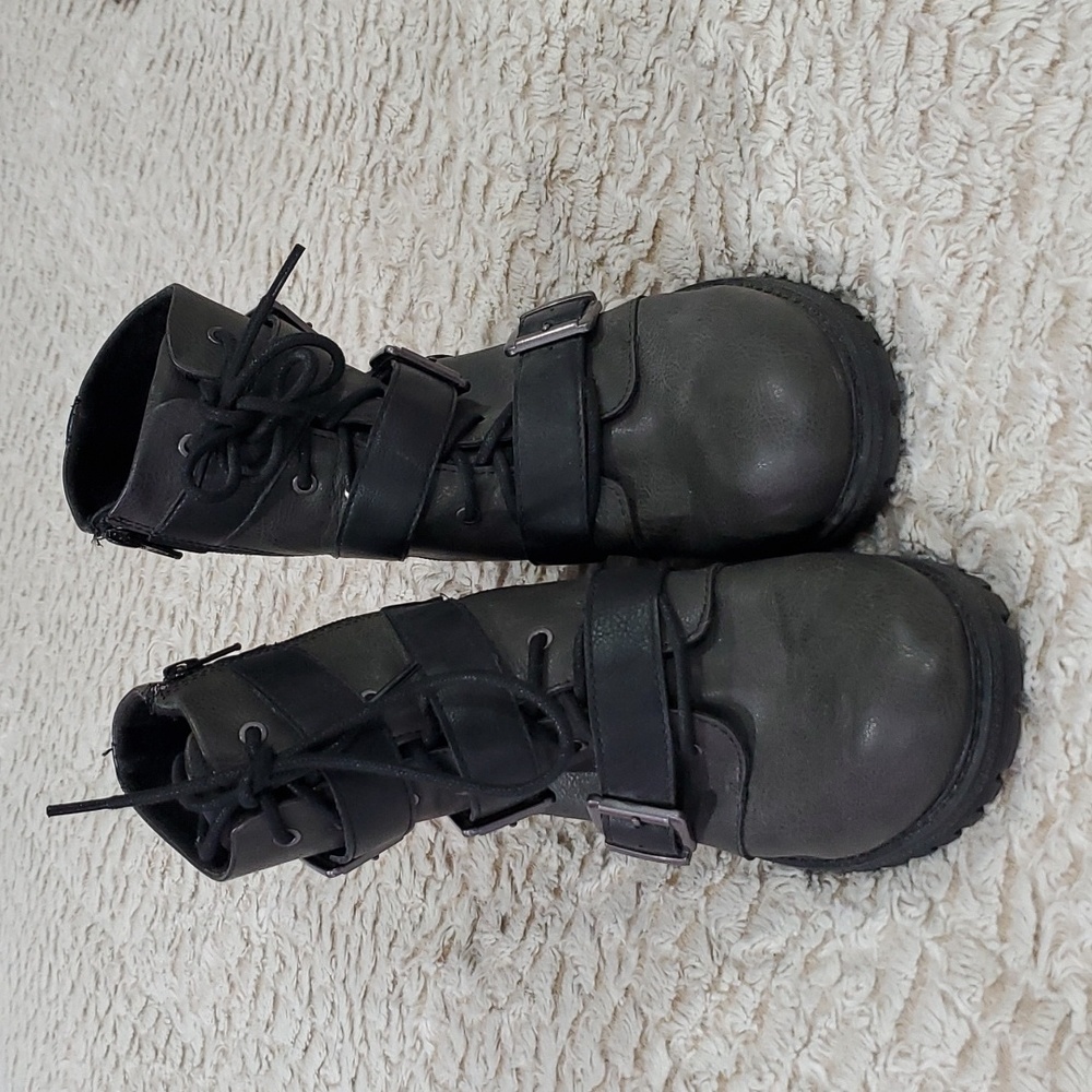 BOC Women's Combat Moto Boots, Size 8.5